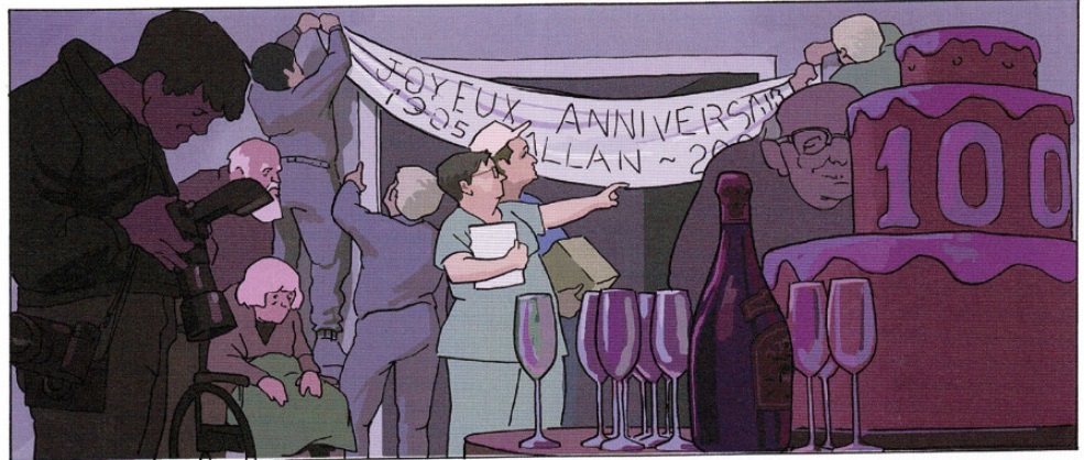 extrait bd Le vieux qui ne voulait pas fêter son anniversaire