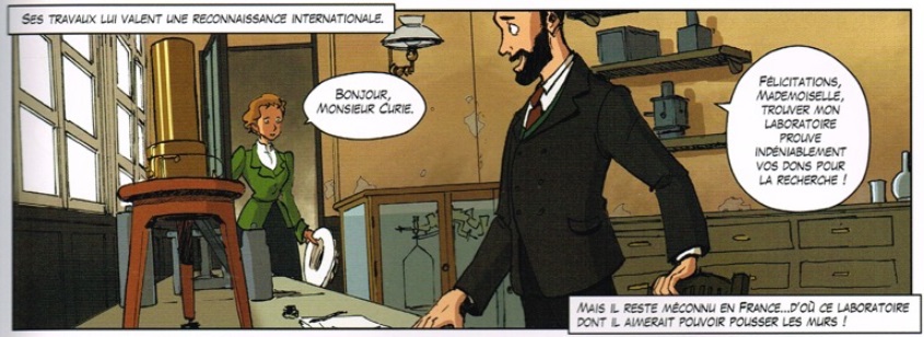 extrait bd Marie Curie - La scientifique aux deux prix Nobel